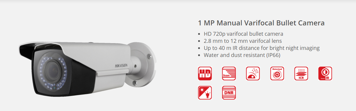 camera hikvision DS-2CE16C2T-VFIR3 1.0 MP